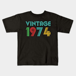 Vintage 1974 Birthday, 50th Birthday Kids T-Shirt